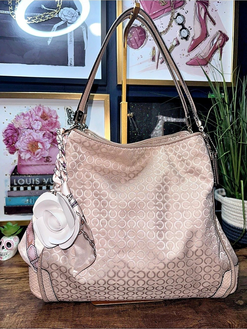 Coach Madison Op Art Pearlescent Shoulder Bag